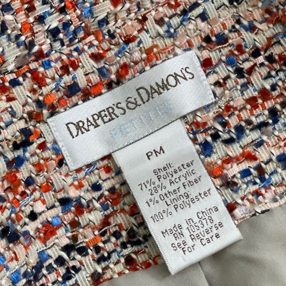 NWOT DRAPER’S & DAMON’S CONFETTI TWEED JACKET SIZE PM - Picture 6 of 6